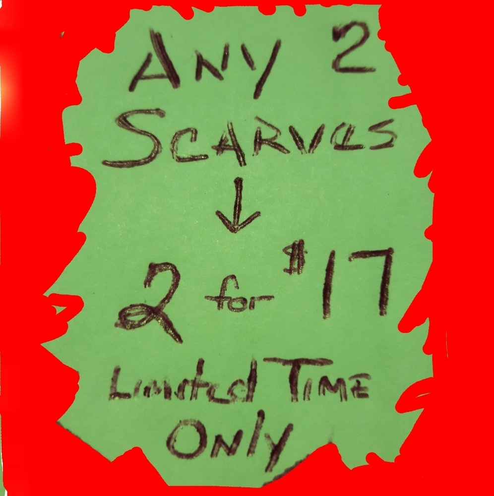 2 SCARVES $17